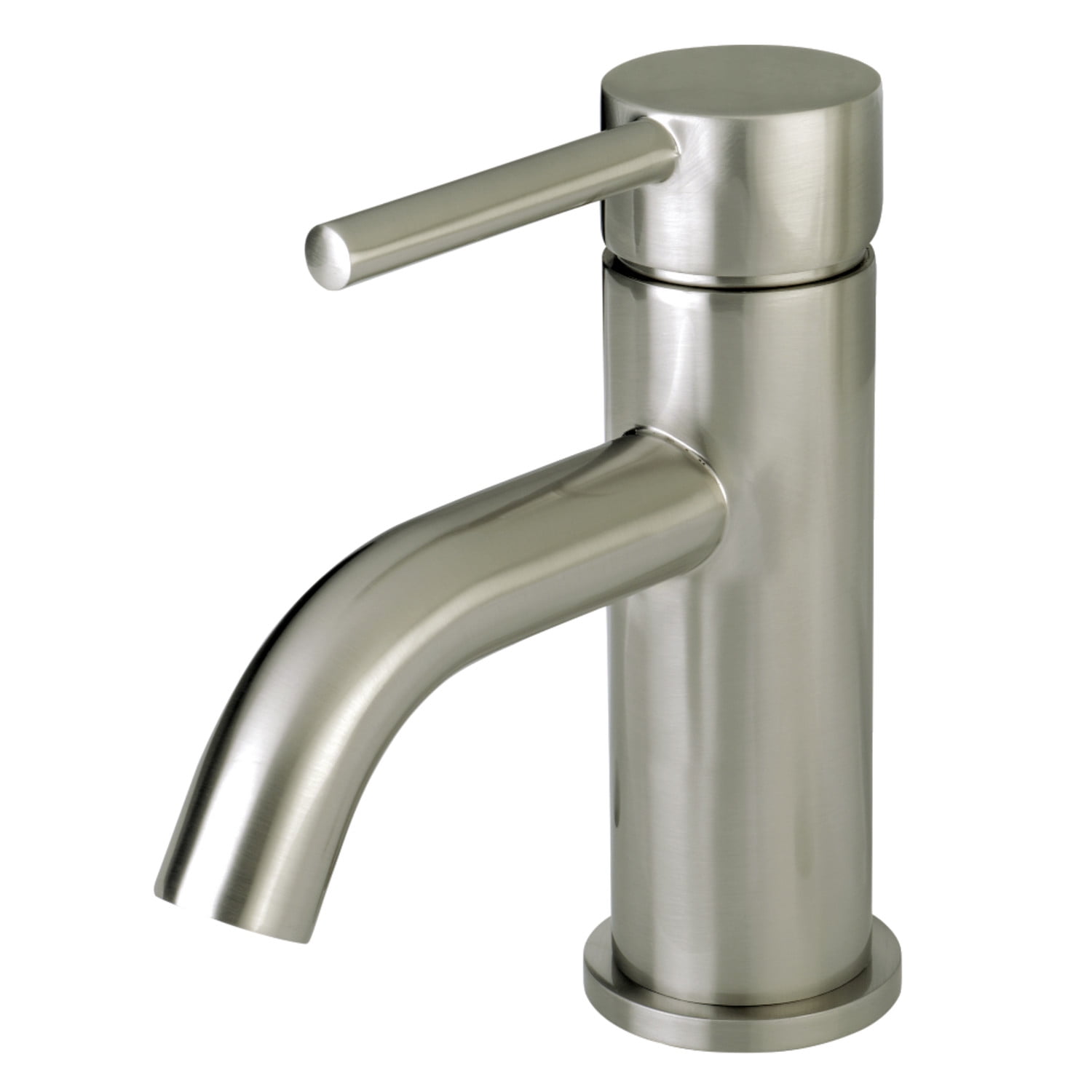 Brushed Nickel Single Handle Bathroom Faucet with Drain