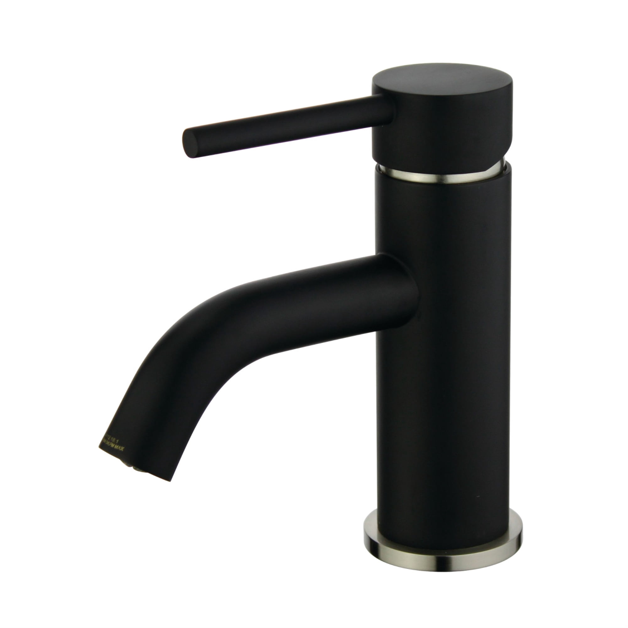 Fauceture LS8229DL Concord Single-Handle Bathroom Faucet with Push Pop-Up, Matte Black/Brushed Nickel