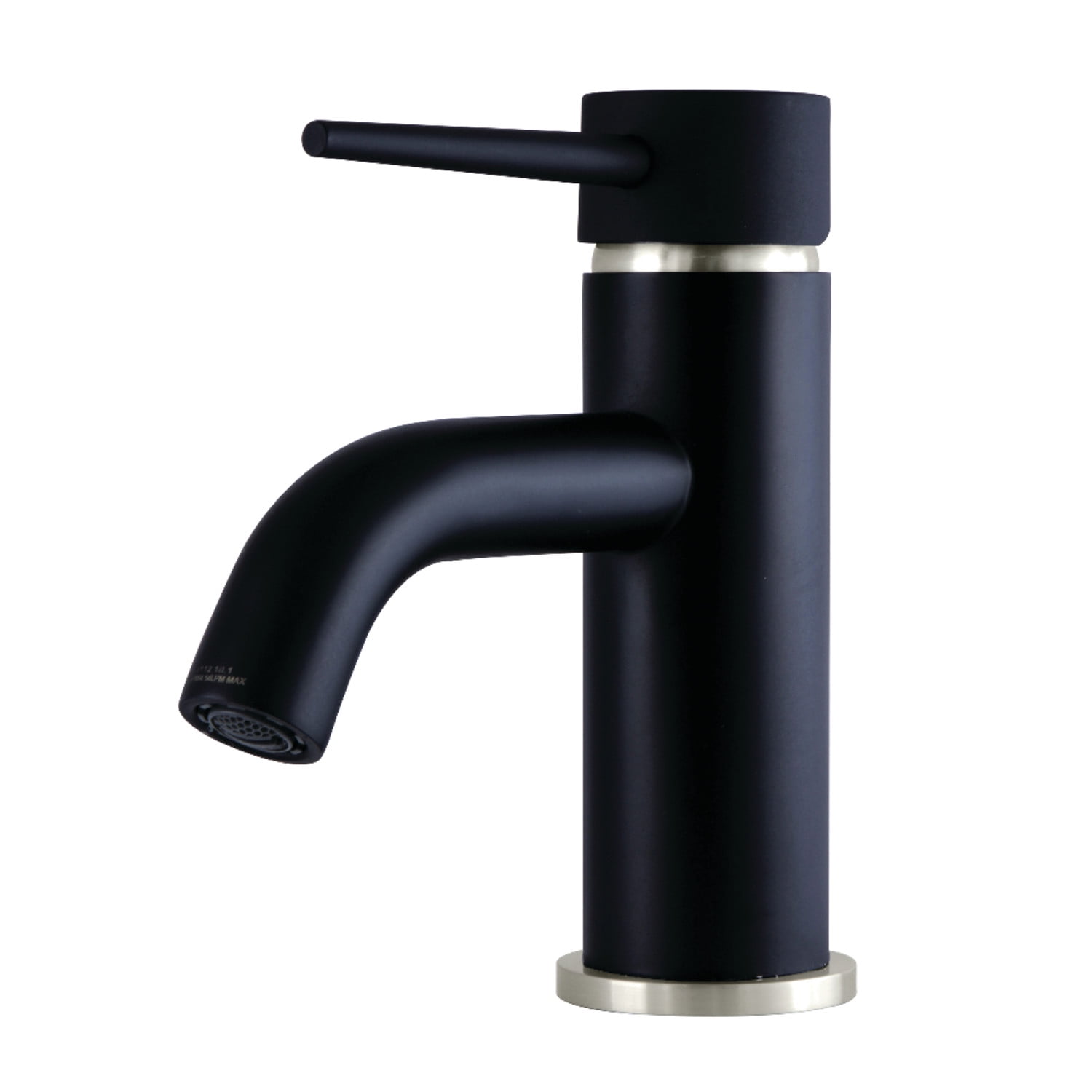 Matte Black and Brushed Nickel Single Hole Bathroom Faucet