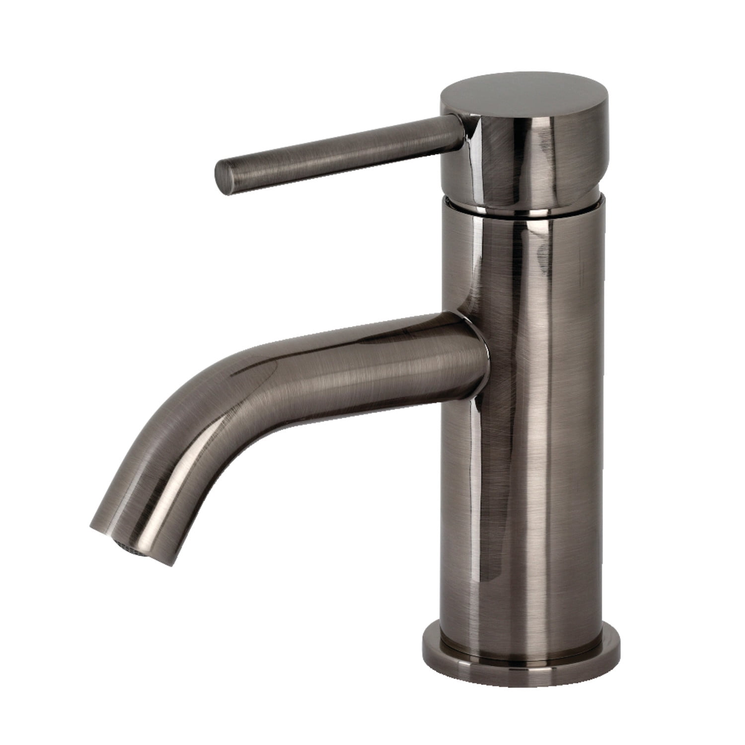 Black Stainless Steel Single-Handle Bathroom Faucet with Push Pop-Up