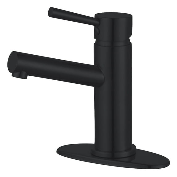 Fauceture LS8420DL Concord Single-Handle Bathroom Faucet with Push Pop-Up, Matte Black
