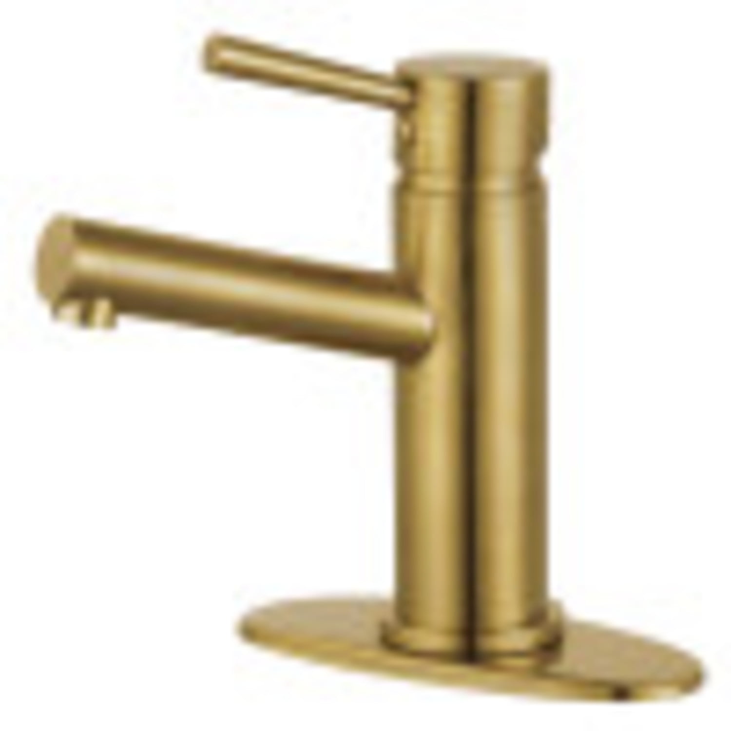 Brushed Brass Single-Handle Bathroom Faucet with Push Pop-Up