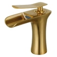 thumbnail image 1 of Fauceture LS8423QLL Executive Single-Handle Bathroom Faucet, Brushed Brass, 1 of 2