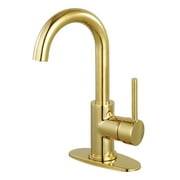 Fauceture LS8432DL Concord Single-Handle Bathroom Faucet with Push Pop-Up, Polished Brass