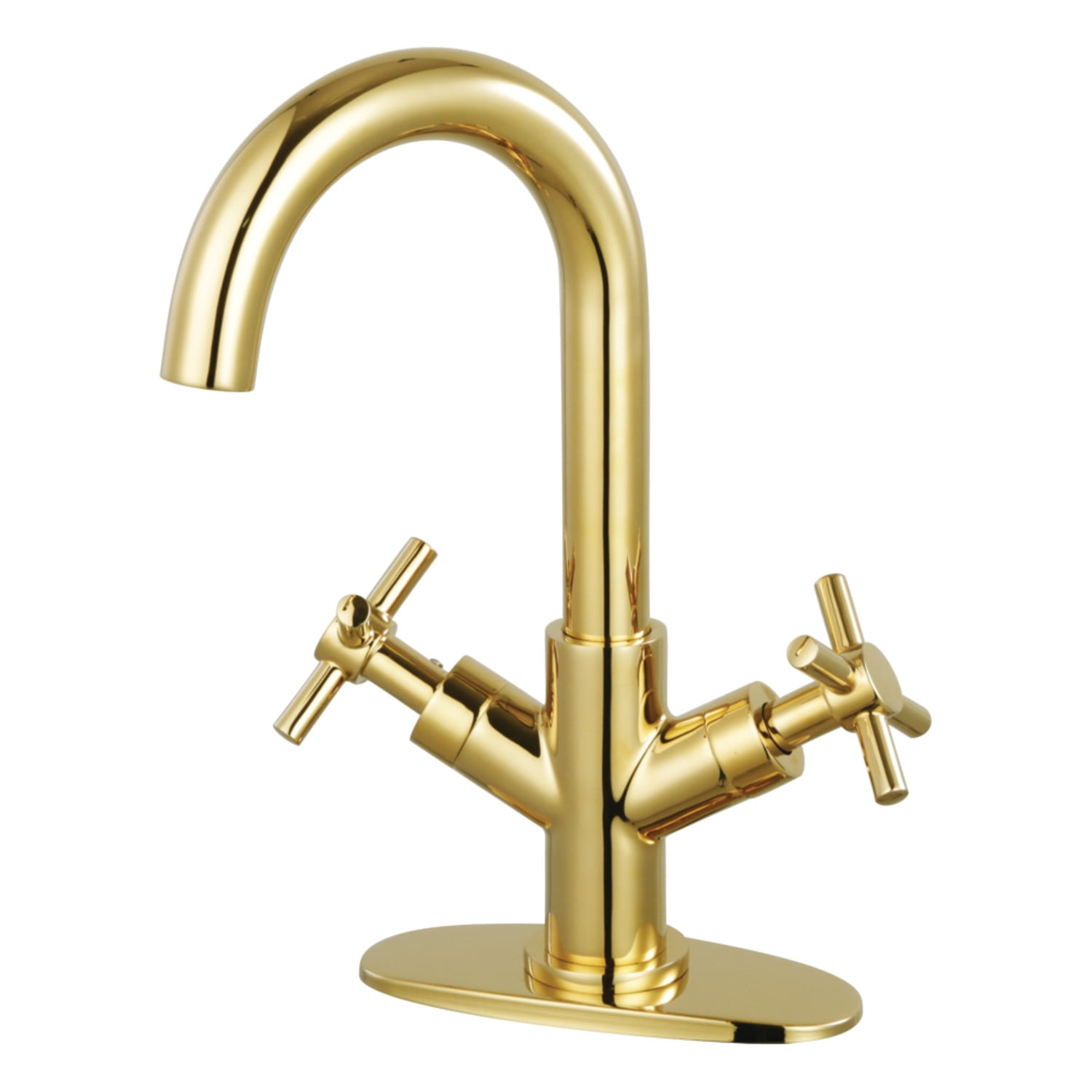Fauceture LS8452JX Concord Two-Handle Bathroom Faucet with Push Pop-Up, Polished Brass