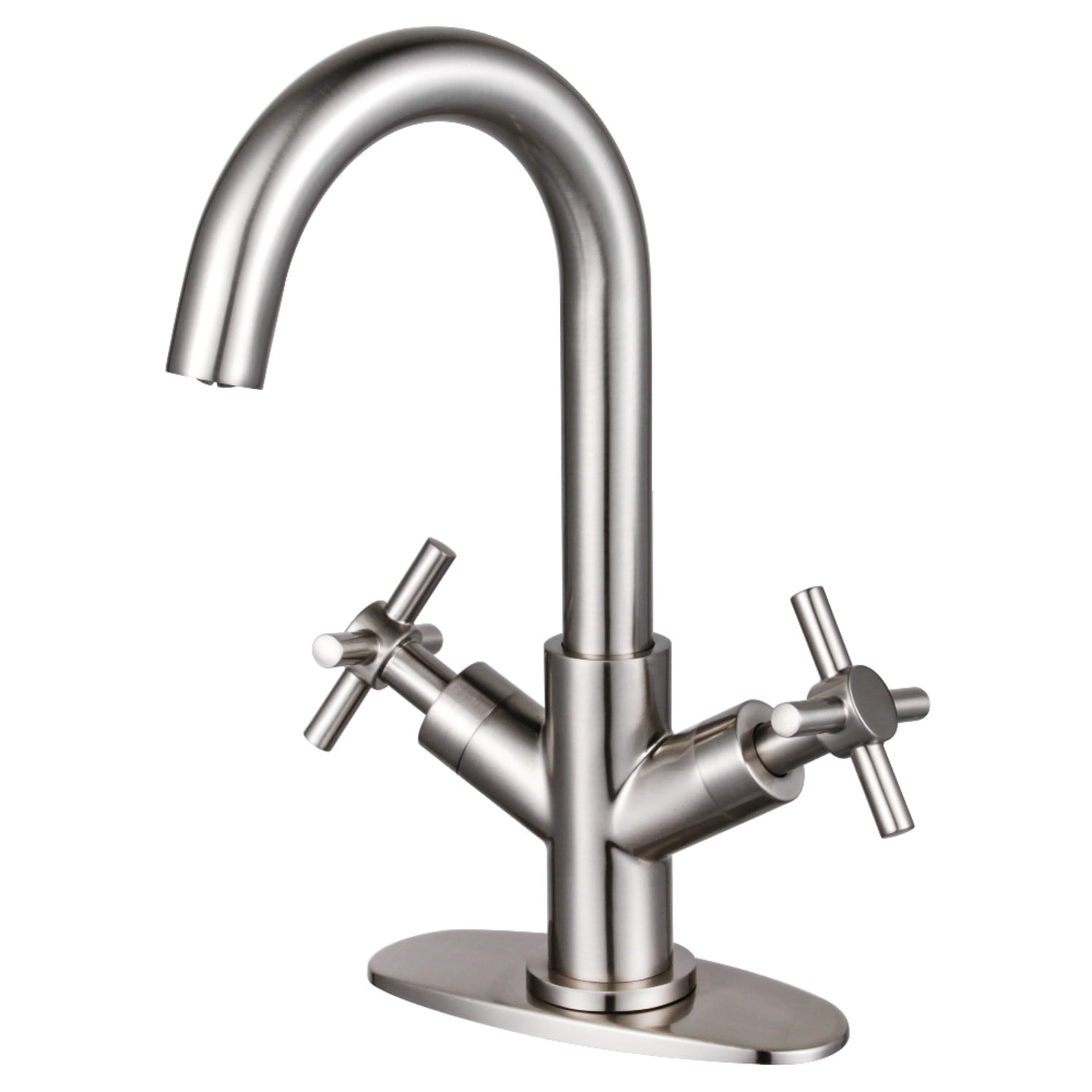 Fauceture LS8458JX Concord Two-Handle Bathroom Faucet with Push Pop-Up, Brushed Nickel