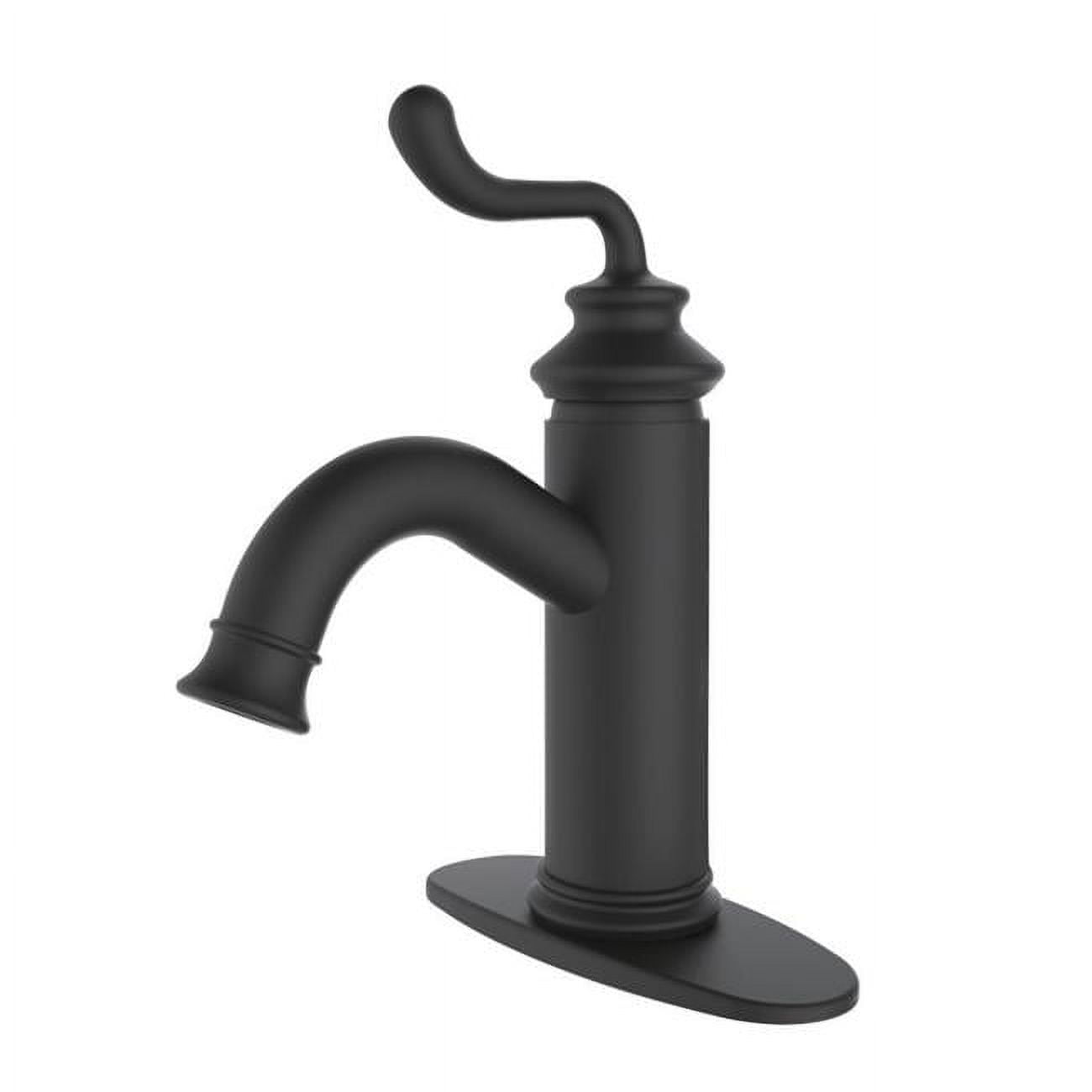 Royale Matte Black Single-Handle Monoblock Bathroom Faucet