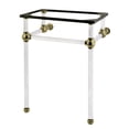 thumbnail image 1 of Kingston Brass VAH282033SB Templeton 24" Acrylic Wall Mounted Console Legs - Brass, 1 of 7