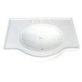 thumbnail image 1 of Kingston Brass VPB1318B Templeton 31" Ceramic Console Sink (8-Inch, 3-Hole), White, 1 of 10