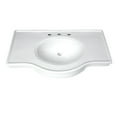 thumbnail image 1 of Kingston Brass VPB1378B Templeton 37" Ceramic Console Sink (8-Inch, 3-Hole), White, 1 of 11