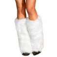 thumbnail image 1 of Fauean Leg Warmers Womens Fashion Fluffy Comfortable and Warm Party Dance Accessories White, 1 of 5