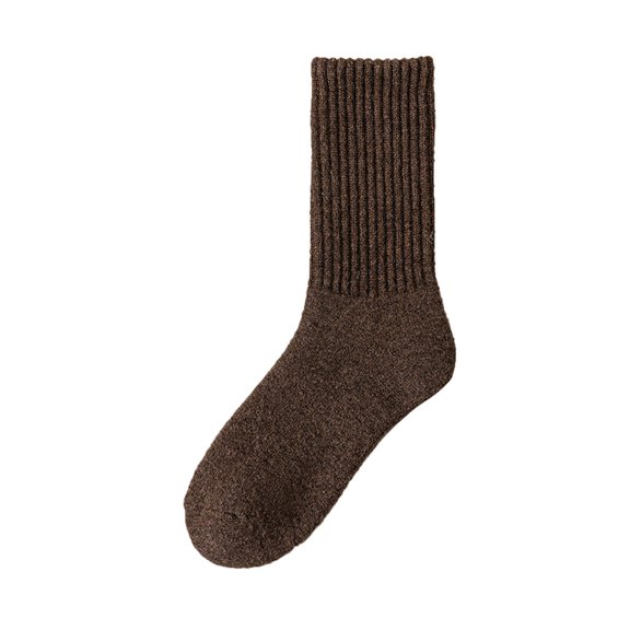 Fauean Men Stockings 1pc Fashion Simple Warm and Comfortable Socks Going Out Daily Wear Brown One Size