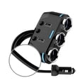 thumbnail image 1 of Fauful 12V-24V Car Cigarette Lighter 3 Way Socket Splitter Plug LED USB Charger Adapter 100W Voltage Monitor, 1 of 5