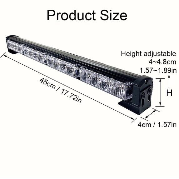 Fauful 16 LED 12V Car Truck LED Strobe Light Flashing lights White+Green