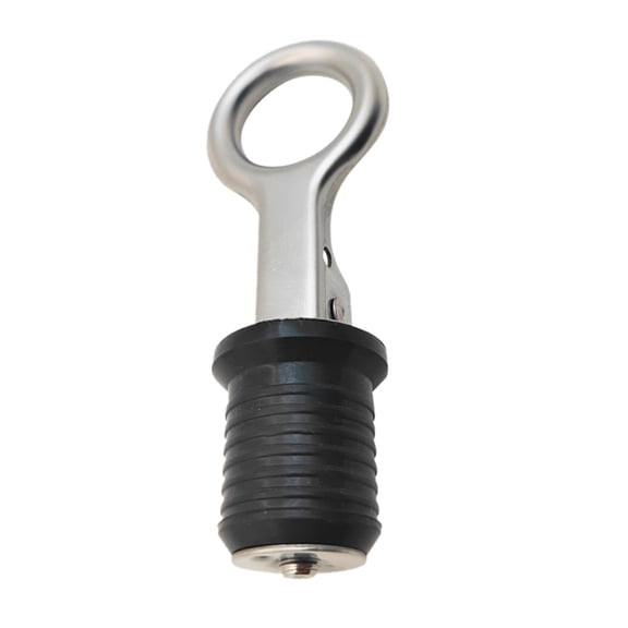 Fauful 2 Pcs Boat Marine 1 Inch Stainless Steel Snap Handle Locking Rubber Drain Plug