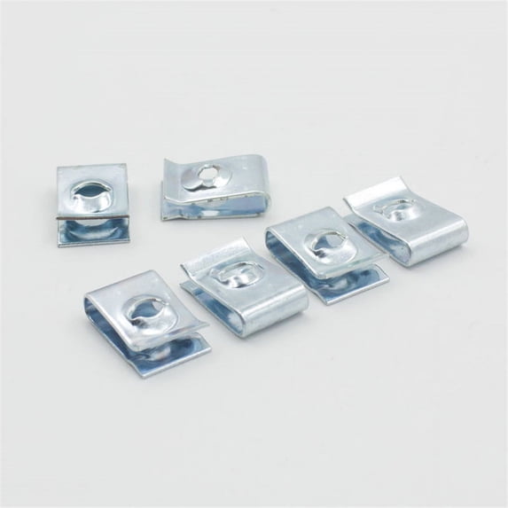 Fauful 50Pcs U Type Metal Clips Car Body Door Fender Panel Fasteners Screw Speed U Nuts