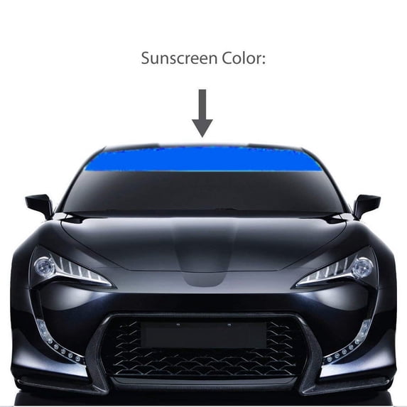 Fauful 6"X60" Car Vinyl Windshield Decal Strip Racing Stripe Reflective Sticker Window Visor Decor
