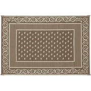 Faulkner 48703 Reversible Rv Outdoor Patio Mat - Beige Vineyard Design - 8 X 20