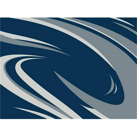 Faulkner 53007 9 x 12 ft. Blue & Gray Swish Design Reversible Patio Mat