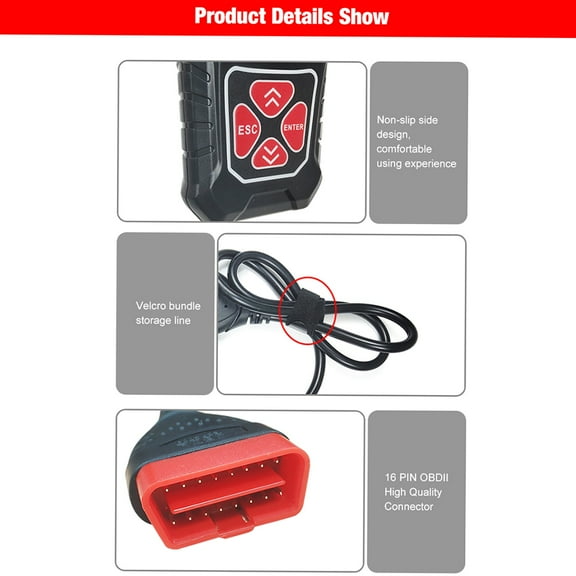 Fault diagnosis instrument,Code Scanner Car Scanner Code Vehicle Toolobd Kw310 Professional Code Kw310 Scanner Toolobd Code Scanner Universal Scanner Eryue Vehicle Can Universal Car Black