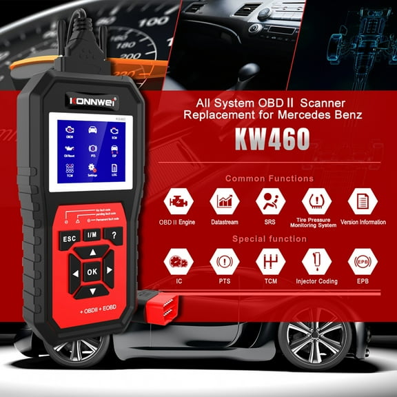 Fault diagnosis instrument,Functions Mercedes Benz Obd Scanner 11 Special Fuel Dpf Check All - Tool 11 Special Function Battery Benz Tool - Check Kw460 Obd Kw460 Scanner Professional