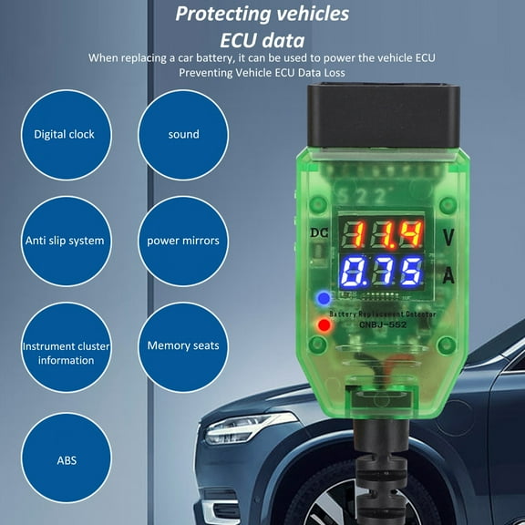 Fault diagnosis instrument,Led Indicator Ecu Dual Obd Battery Tester (12v) Data Car Battery Ecu Data Car Huiop Eryue Wotao Multicolor
