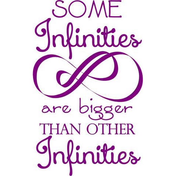 Fault in our Stars Quote Sticker| Infinities / Infinity | Shailene Woodley Decal | Girl's Wall Sticker 20"x32" [DS28]