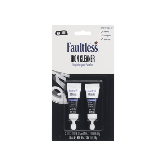 Faultless Hot Iron Cleaner for All Sole Plates - Removes Build-Up & Restores Glide, 2 Count