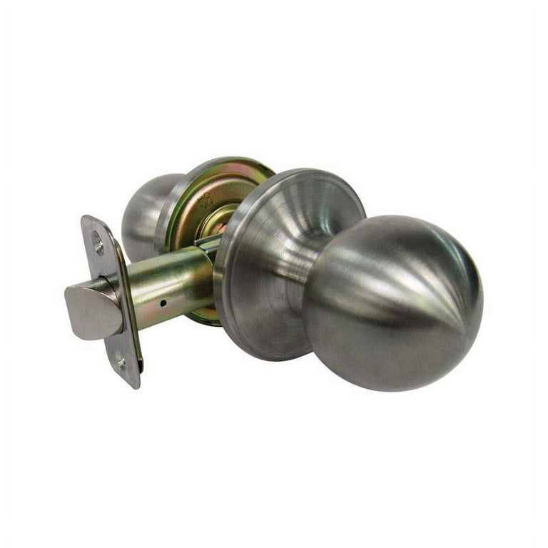 Faultless Fancy Mushroom Satin Nickel Entry Knob and Single Cylinder Deadbolt Right Handed Faultless Fancy Mushroom Satin Nickel Entry Knob and Single Cylinder Deadbolt Right Handed