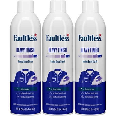 Faultless Heavy Finish Ironing Spray Starch (3 Pack)