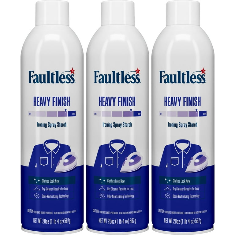 Faultless Heavy Spray Starch 20 oz Cans (3 Pack)