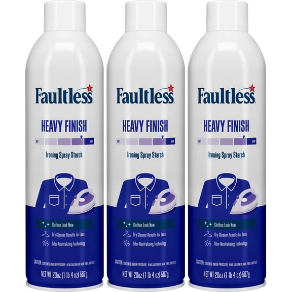 Faultless Heavy Finish Ironing Spray Starch (3 Pack)