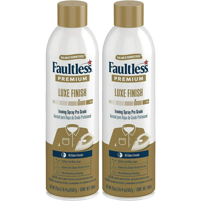 Faultless Premium Luxe Finish Ironing Spray Pro Grade, 20 oz Can