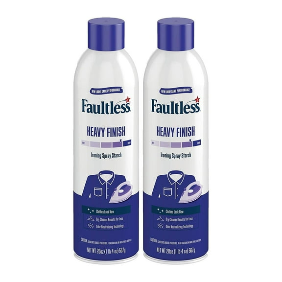 Faultless Ironing Spray Starch, Heavy Finish, 20 oz (1 lb 4 oz) 567 g (Pack of 2)
