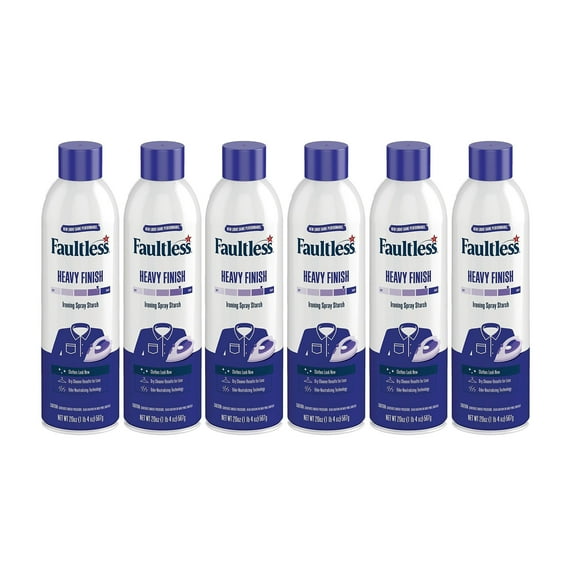 Faultless Ironing Spray Starch, Heavy Finish, 20 oz (1 lb 4 oz) 567 g (Pack of 6)