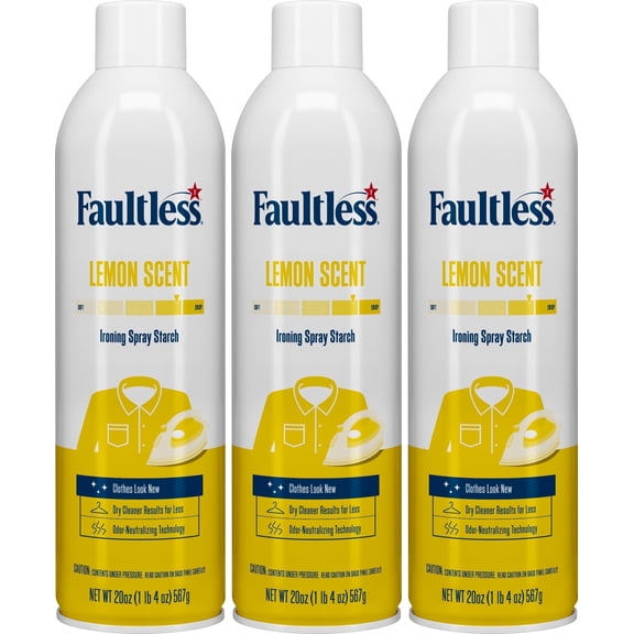 Faultless Lemon Ironing Spray Starch (3 Pack)