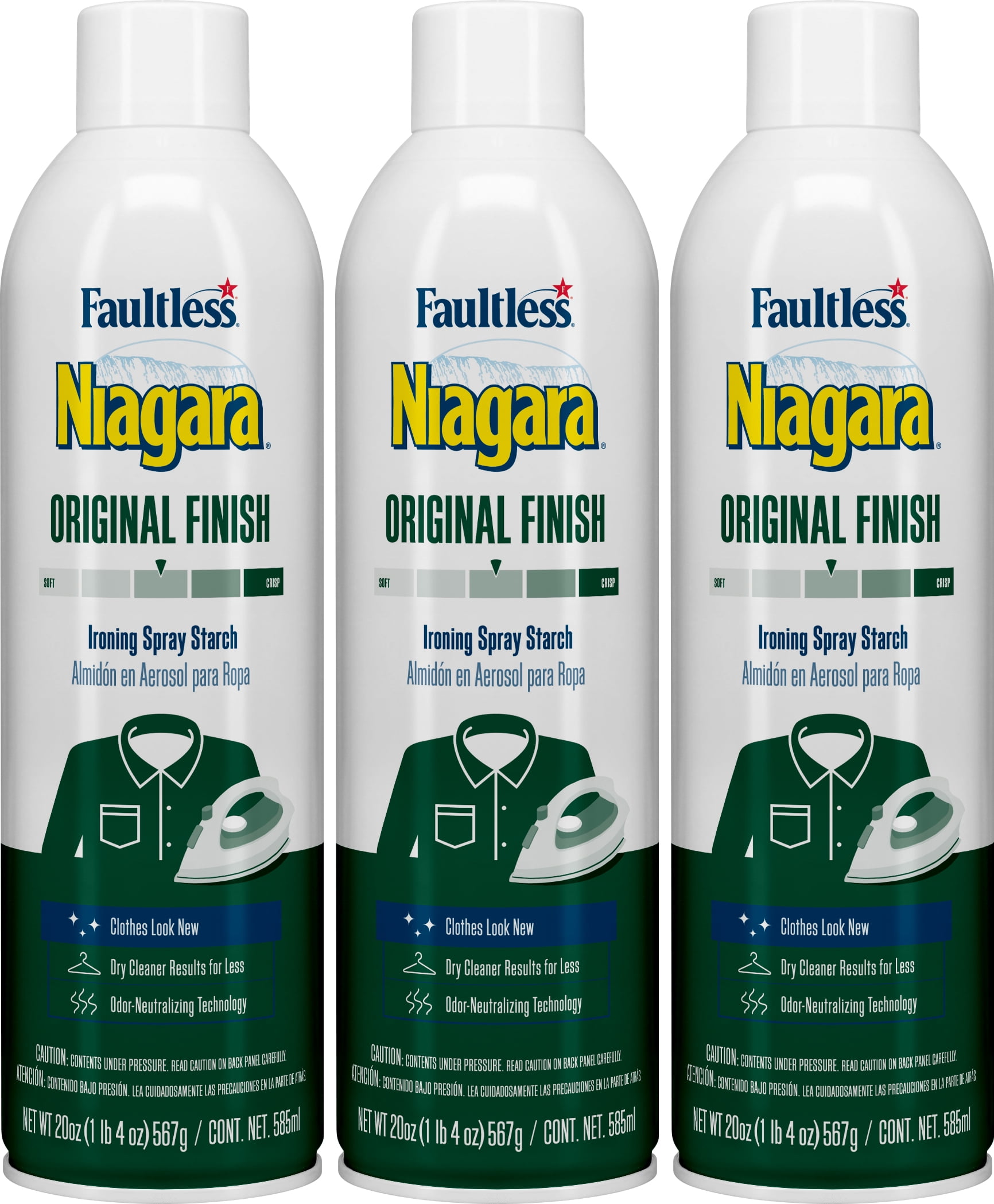 Faultless Niagara Original Finish Ironing Spray Starch 3 Pack