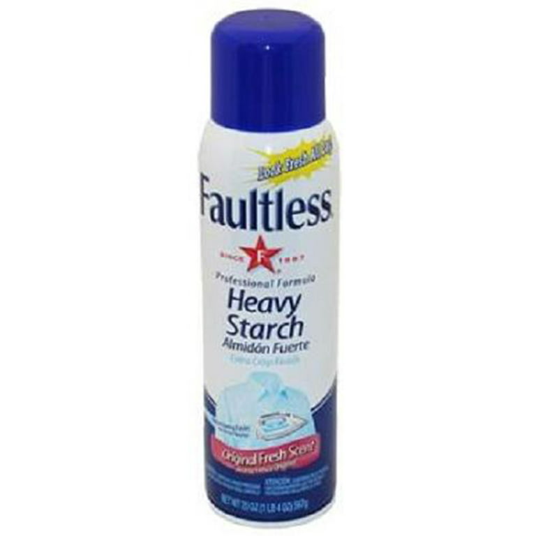 Faultless 20505 Regular Spray Starch, 15 oz, Clear to Hazy, Aerosol,  Pleasant