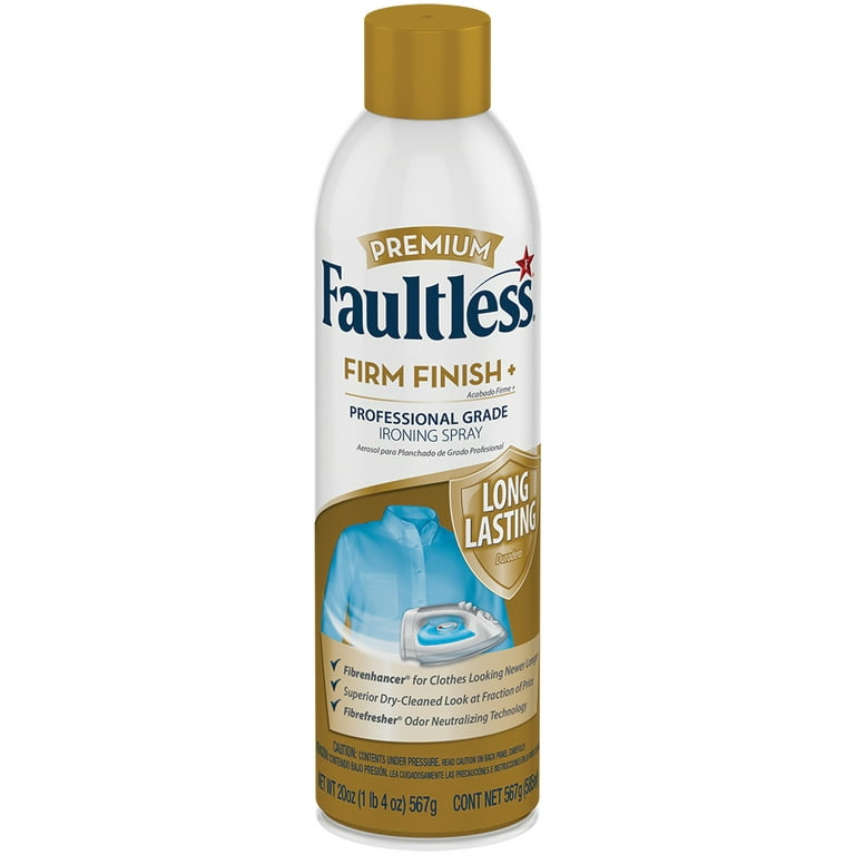 Faultless Premium Luxe Finish Ironing Spray Pro Grade, 20 oz Can