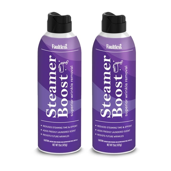 Faultless Steamer Boost Spray - Superior Wrinkle Releaser (2 Pack)