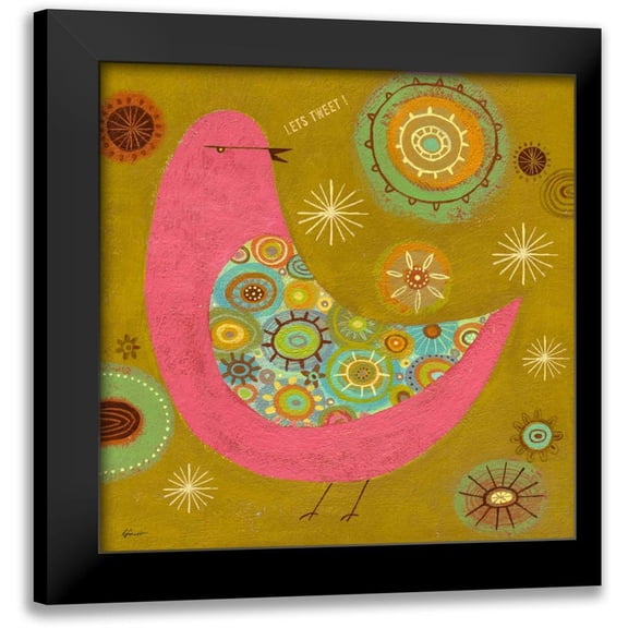 Faust, Richard 12x12 Black Modern Framed Museum Art Print Titled - Little Tweet 1