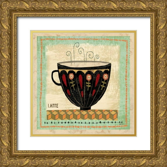 Faust, Richard 15x15 Gold Ornate Wood Framed with Double Matting Museum Art Print Titled - Barrista Beauty 4