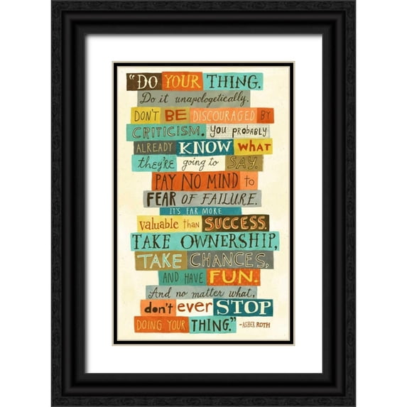 Faust, Richard 17x24 Black Ornate Wood Framed with Double Matting Museum Art Print Titled - Do Your Thing