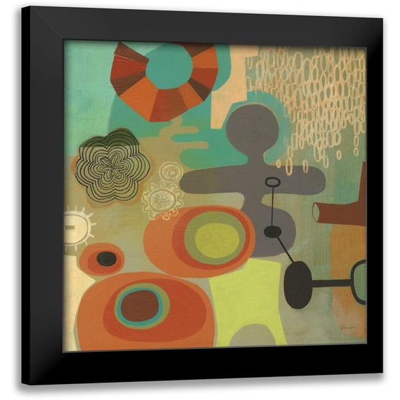 Faust, Richard 20x20 Black Modern Framed Museum Art Print Titled - Mid Century Mood 1