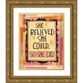 thumbnail image 1 of Faust, Richard 26x32 Gold Ornate Wood Framed with Double Matting Museum Art Print Titled - Awesome Words 7, 1 of 4