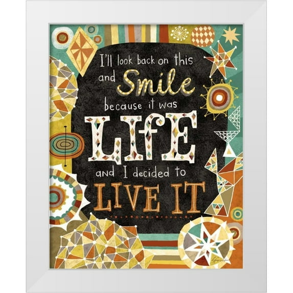 Faust, Richard 26x32 White Modern Wood Framed Museum Art Print Titled - Awesome Words 6