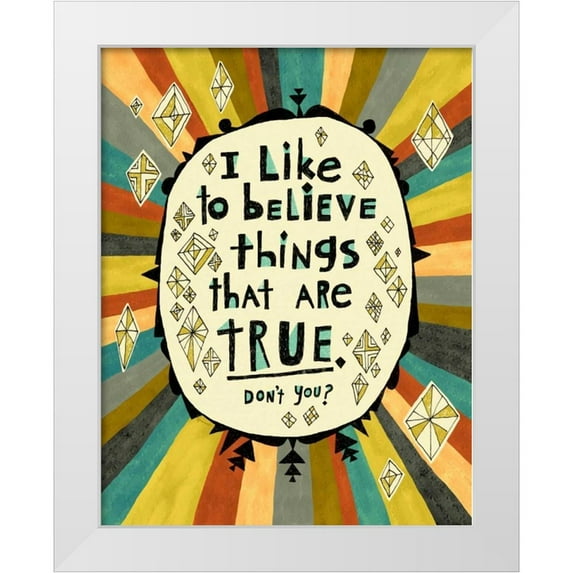 Faust, Richard 26x32 White Modern Wood Framed Museum Art Print Titled - Belief