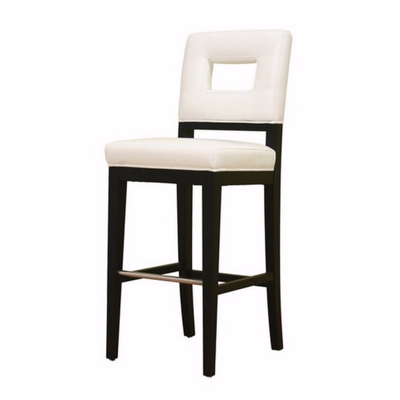 Baxton Studio Faustino Cream Leather Barstool