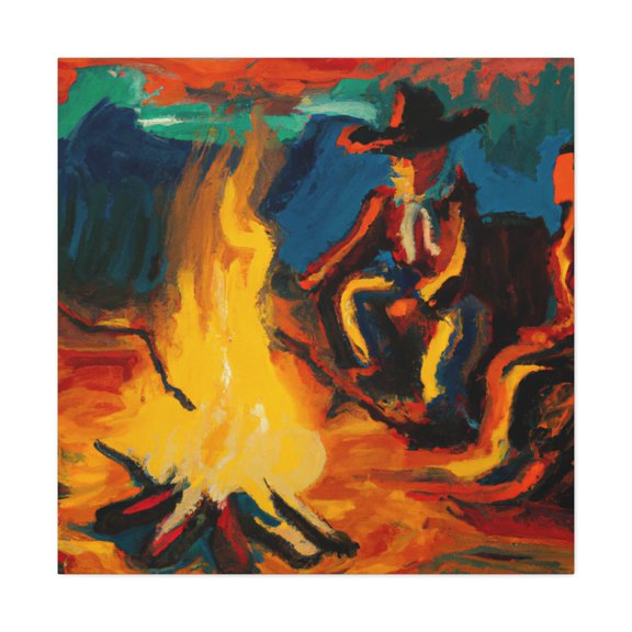 "Fauve Campfire Glow" - Canvas