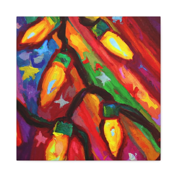 "Fauvist Christmas Lights" - Canvas